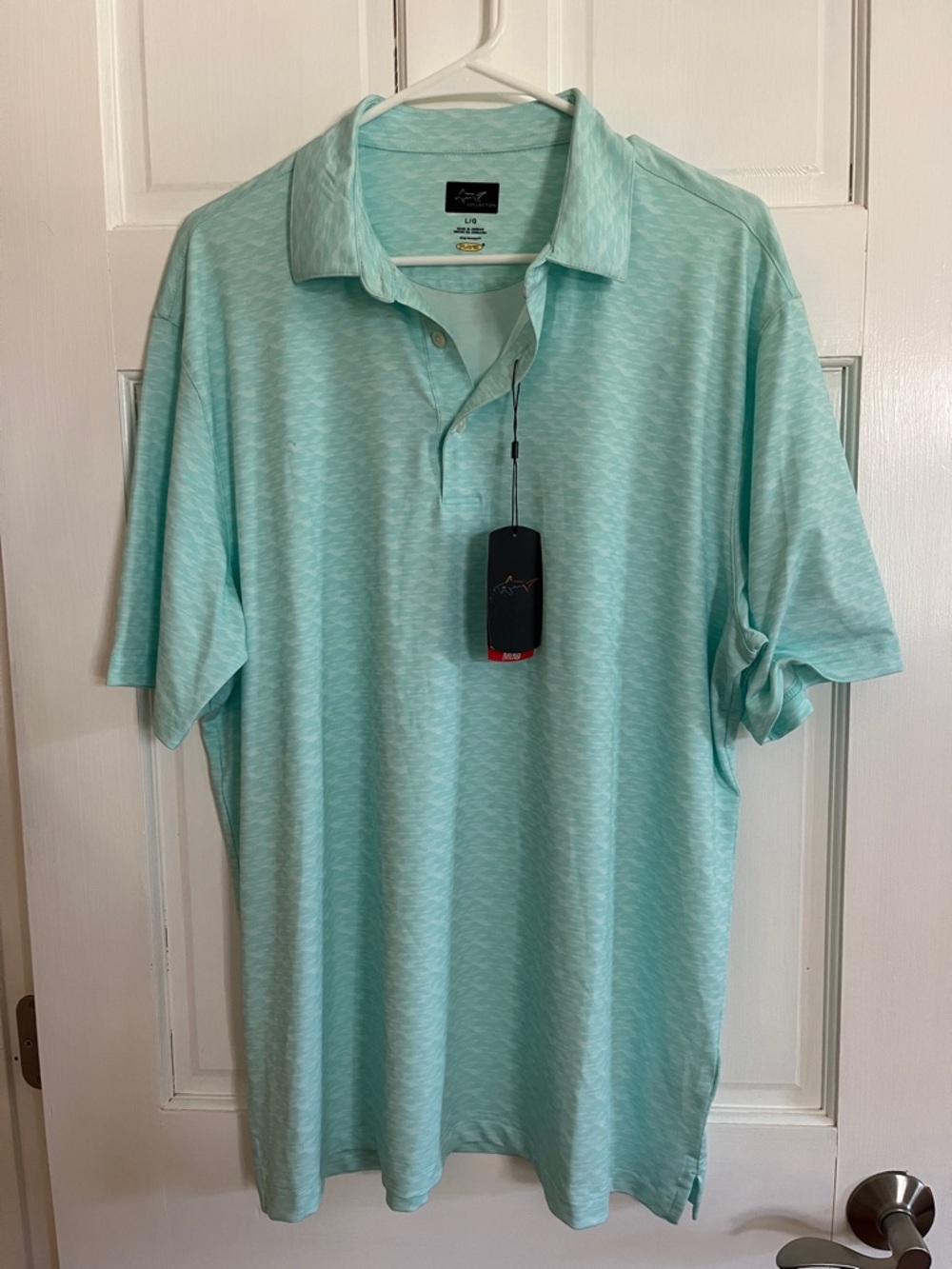 NEW Greg Norman Collection Men's Aqua Polo Shirt